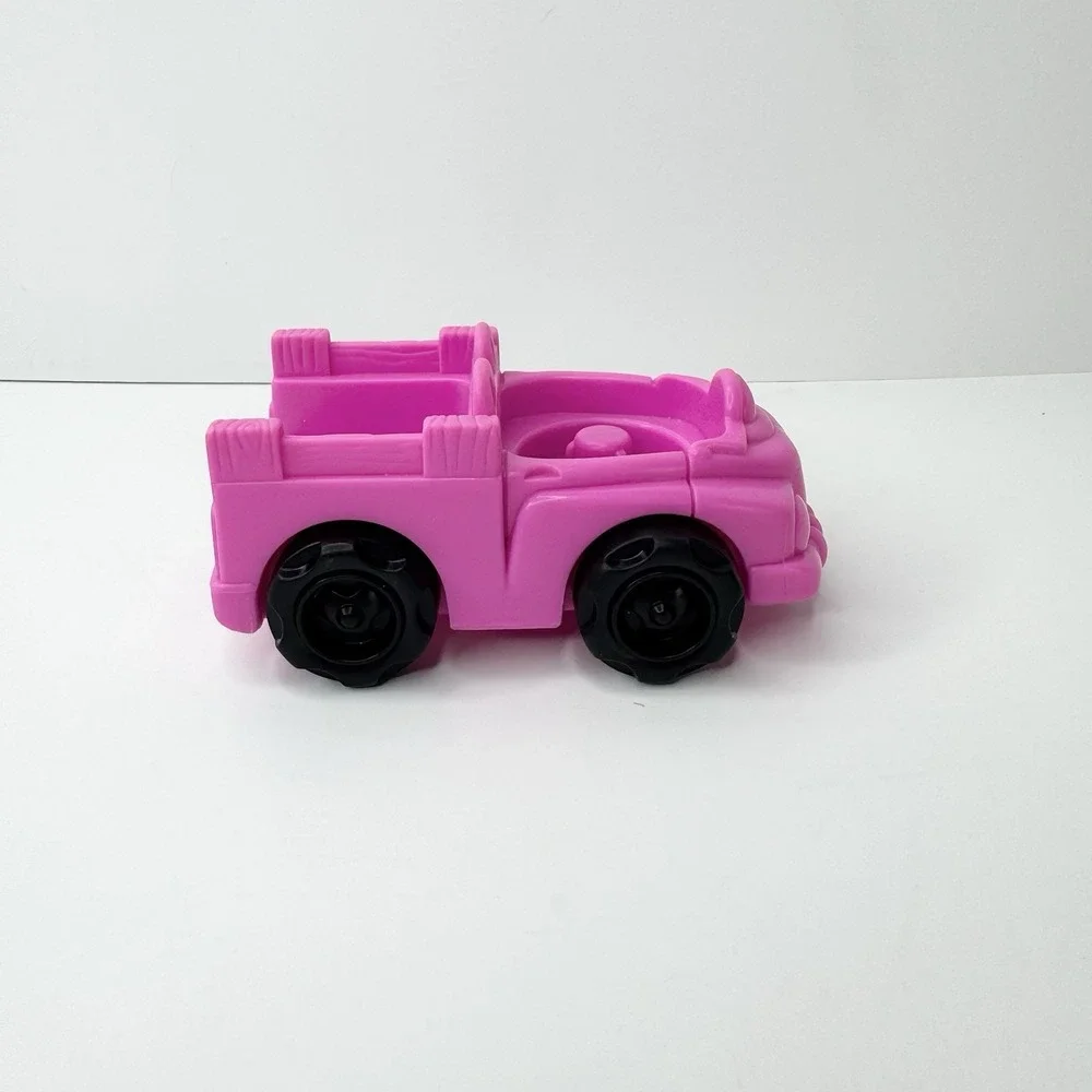 Vintage 2001 Mattel Fisher Price Little People Pink Jeep Truck Off Road Car Toy